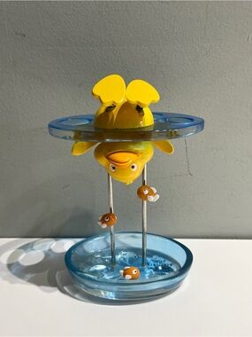 Ducky with fishes Clear Toothbrush Holder Vintage Circo brand Target Retired